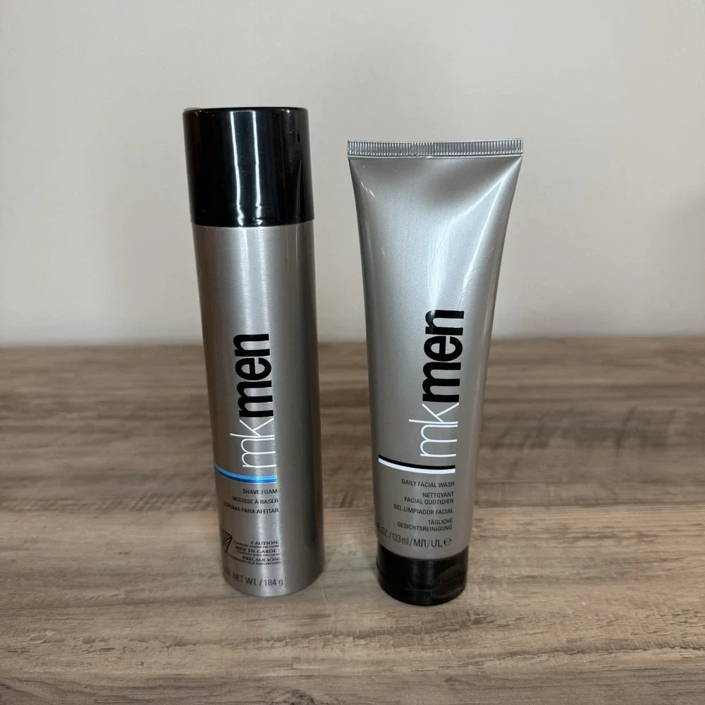 New Mary Kay MK Men Shave Foam 6.5Oz & Daily Facial Wash 4.7 Oz Set Discontinued